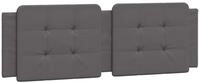 vidaXL Bett Kopfteil-Kissen "Zadar" Grau 160 cm Kunstleder (1-tlg)