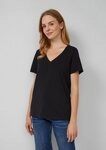 s.Oliver Kurzarmshirt T-Shirt T-Shirt mit V-Ausschnitt
