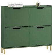 SoBuy Schuhkipper FSR100, Schuhschrank schmal mit 4 Klappen, Flurschrank...