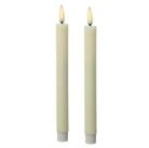 MARELIDA LED-Kerze LED Stabkerzen gerillt Tafelkerzen Dinner Spitzkerzen 25cm creme