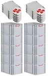 PROREGAL&reg; Stapelbox SparSet Eurobox NextGen Color Auflagedeckel Farben/geschlossen