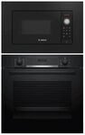 BOSCH Backofen-Set EcoClean + Mikrowelle 38cm Nischenh&ouml;he f. Hochschr&auml;nke schwarz