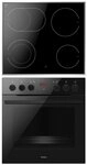 Amica Elektro-Herd-Set Fusion Design, mit 1-fach-Teleskopauszug, Steam Clean,