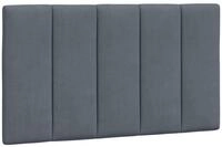 vidaXL Kopfteil, Bett Kopfteil-Kissen Dunkelgrau 80 cm Samt
