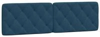 vidaXL Bett Kopfteil-Kissen Blau 180 cm Samt (1-tlg)
