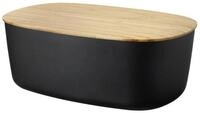 RIG-TIG Brotkasten Box-It Schwarz, Bambusholz, PBT-Kunststoff