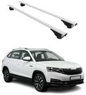 OMAC Dachtr&auml;ger Gep&auml;cktr&auml;ger f&uuml;r Skoda Kamiq 2020-2025 Grundtr&auml;ger Metall Silber
