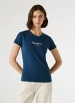 Pepe Jeans T-Shirt NEW VIRGINIA mit Logo-Print