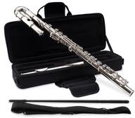 Classic Cantabile Querfl&ouml;te FL-100J Querfl&ouml;te mit geb. Kopfst&uuml;ck Silbern C,