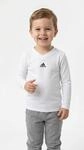 Langarmshirt ADIDAS PERFORMANCE "TEAM BASE LONGSLEEVE", Jungen, Gr. 140, wei&szlig;,