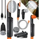KESSER Gartendusche, Campingdusche mit Akku Tauchpumpe Handbrause 2x 2200 mAh...