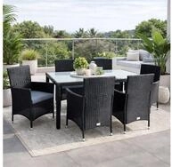 ESTEXO Sitzgruppe Poly-Rattan Essgruppe Gartenm&ouml;bel Set 6 Personen Gartenset...