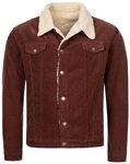 Rock Creek Winterjacke Herren Cordjacke mit Teddyfell-Kragen H-211