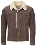 Rock Creek Winterjacke Herren Cordjacke mit Teddyfell-Kragen H-211