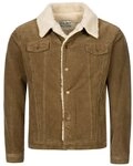 Rock Creek Winterjacke Herren Cordjacke mit Teddyfell-Kragen H-211