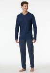 Schlafanzug SCHIESSER "Casual Essentials", Herren, Gr. 48, blau (801, admiral),
