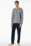 Schiesser Schlafanzug Casual Essentials (2 tlg) mit feinen, gestrickten Ringeln,