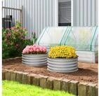 Outsunny Hochbeet 2er-Set Blumenkasten, Kr&auml;uterbeet mit offenen Boden...