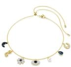 Swarovski Goldkette blau