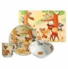 Ritzenhoff & Breker Kindergeschirr-Set Waldtiere Kindergeschirr mit Platzset 4er Set