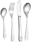 Kinderbesteck RITZENHOFF & BREKER "Kinderbesteck Waldtiere 4er Set silber", silber,