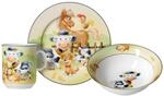 Kindergeschirr-Set RITZENHOFF & BREKER "Kindergeschirr Hoftiere bunt", bunt, 3,