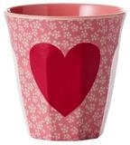 rice Becher Rice Becher Melaminbecher aus 100% Melamin Herz rosa medium