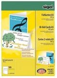 Sigel Designpapier Faltkarten A5 185g/qm hochwei&szlig; VE=50 St&uuml;ck