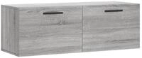 vidaXL H&auml;ngeschrank Wandschrank Grau Sonoma 100x36,5x35 cm Holzwerkstoff