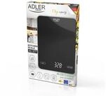 Adler K&uuml;chenwaage Adler AD 3177b Akku-K&uuml;chenwaage schwarz, USB, bis 10 kg