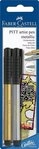 Faber-Castell Malstift Faber Castell Tuschestift Pitt Artist Pen gold+silber