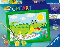 Ravensburger Spiel CreArt, Malen nach Zahlen Kinder - Krokodil an Land