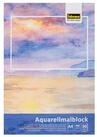 Idena Malblock Idena 68162 - Aquarellmalblock A4 mit 30 Blatt cremefarbenem, dickem