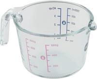 Emsa Messbecher Prep&Bake, Glas, (1-St), doppelte Skalierung f. feste &...