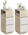 VASAGLE Nachttisch (2-St), 1er Set/2er Set, schmal, Beistelltisch mit 2...