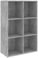 vidaXL B&uuml;cherregal, Buchregal/Sideboard Betongrau 66x30x98 cm Holzwerkstoff