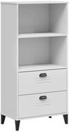 vidaXL B&uuml;cherregal B&uuml;cherschrank VIKEN Wei&szlig; 60x35x123 cm Holzwerkstoff,...