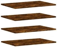 vidaXL Wandregal, Regale 4 Stk. R&auml;uchereiche 60x40x1,5 cm Holzwerkstoff