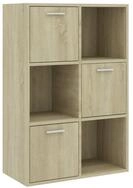 vidaXL Aktenschrank Lagerschrank Sonoma-Eiche 60x29,5x90 cm Holzwerkstoff