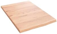 vidaXL Regal Wandregal Hellbraun 40x60x2 cm Massivholz Eiche Behandelt, 1-tlg.