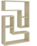 vidaXL Wandregal, Regale 2 Stk. Sonoma-Eiche 50x15x50 cm Holzwerkstoff
