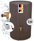 4rain Regentonne MADERA Regenspeicher Komplett-Set 220 L, braun