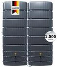 4rain Regentonne SLIM Wandtank-SET 1000 L, graphite grey