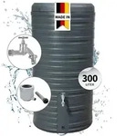 GARANTIA Regentonne NORDIC 2in1 Regenspeicher Komplett-Set 300 L, graphite grey
