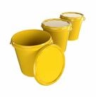 FixedByU Putzeimer Hobbock Eimer mit Deckel 31,5 L, Lebensmittelecht, (Eimer Set,