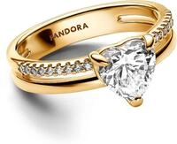 Pandora Fingerring Pandora Doppelband Herz Ring 163100C01 Damenring
