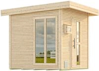 weka Saunahaus Design-Saunahaus KUOPIO 2, BxTxH: 263 x 303 x 253 cm, 45 mm,