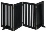 relaxdays Hundegitter Schwarzes Absperrgitter 92 cm, 4 Panel schwarz 206.5 cm x 92 cm