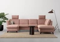 Home affaire Wohnlandschaft Trelleborg U-Form, wahlweise mit Bettfunktion und