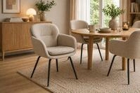 ACTONA GROUP Esszimmerstuhl Dora mit Armlehnen - gepolstert & bequem, moderner